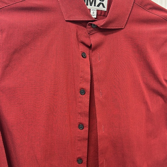 Red Express Button Up Dress Shirt Fitted 1MX - Picture 2 of 4